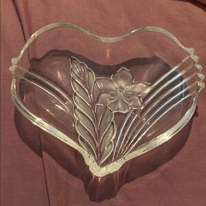 Vintage Mikasa Satin Orchid SA804/650 Heart Serving Tray